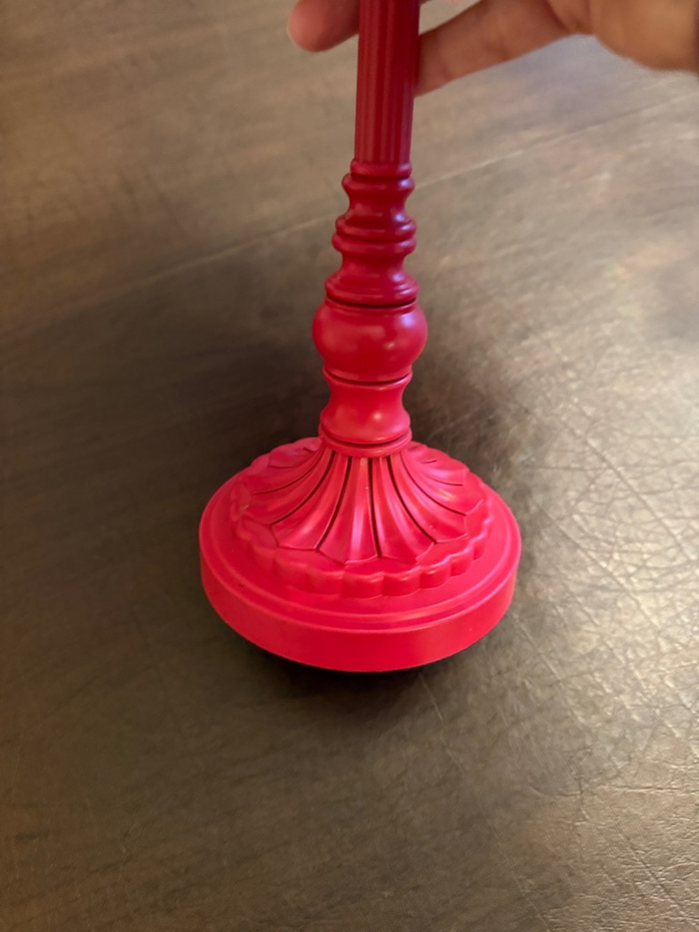 Red Jeweled Decorative Pedestal Cake Stand - Picture 4 of 8